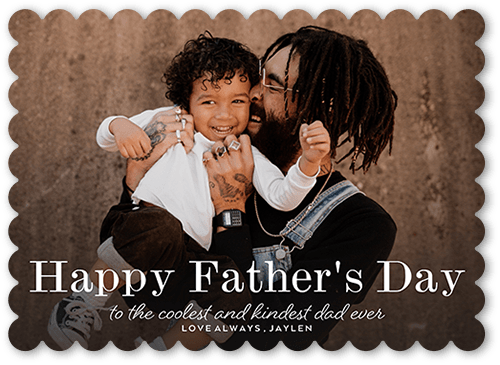 Notable Notion 5x7 White  Father's Day Card