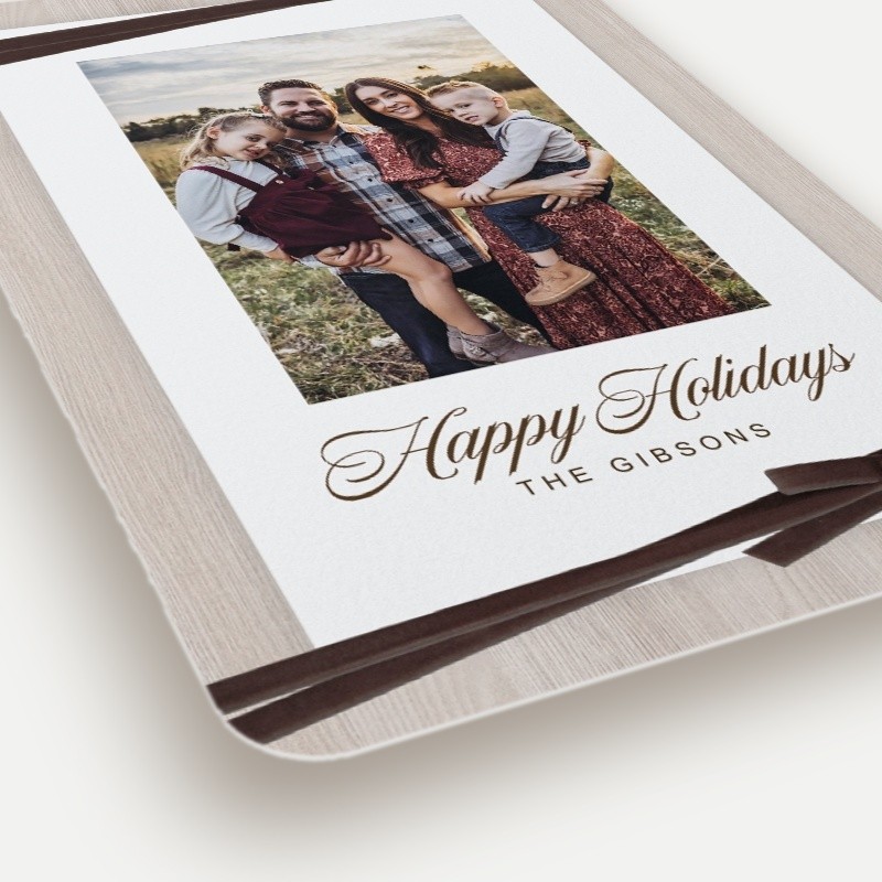 Elegant Bow Frame Holiday Card