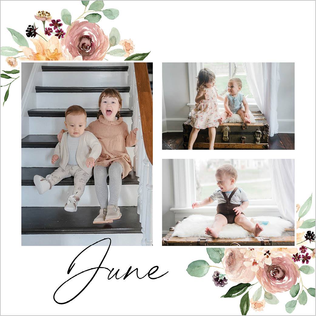 Seasonal Watercolor Florals by Kim Thoa 12x12 undefined  Wall Calendar