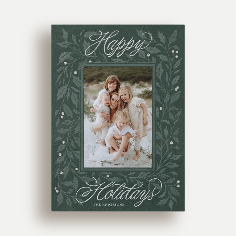 Holly Frame Holiday Card