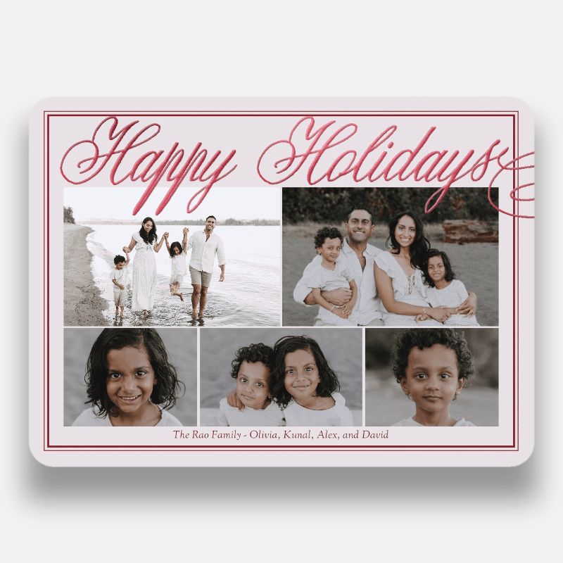 Grand Script Holiday Card