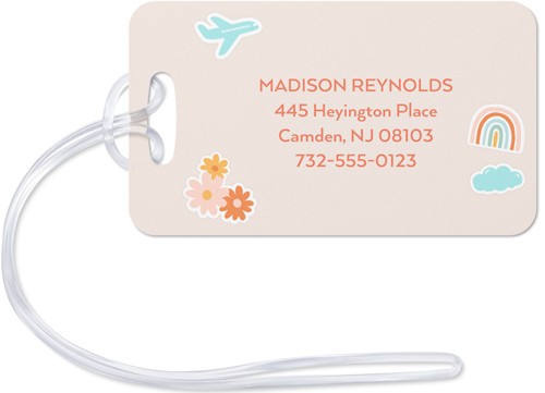 Bon Voyage 2x4 Beige  Luggage Tag