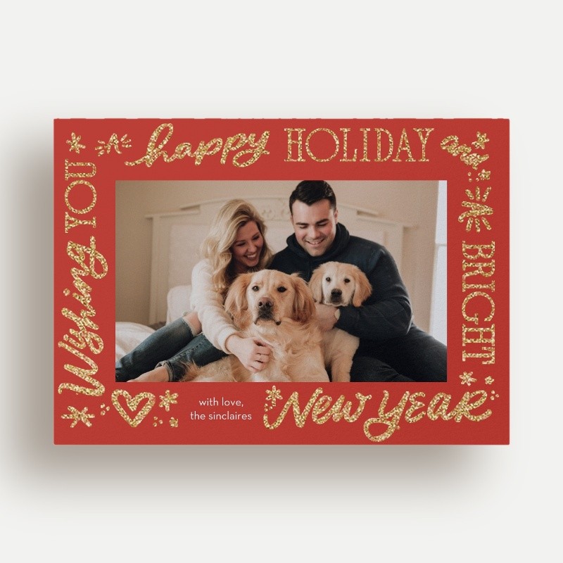 Glitter Greetings Holiday Card