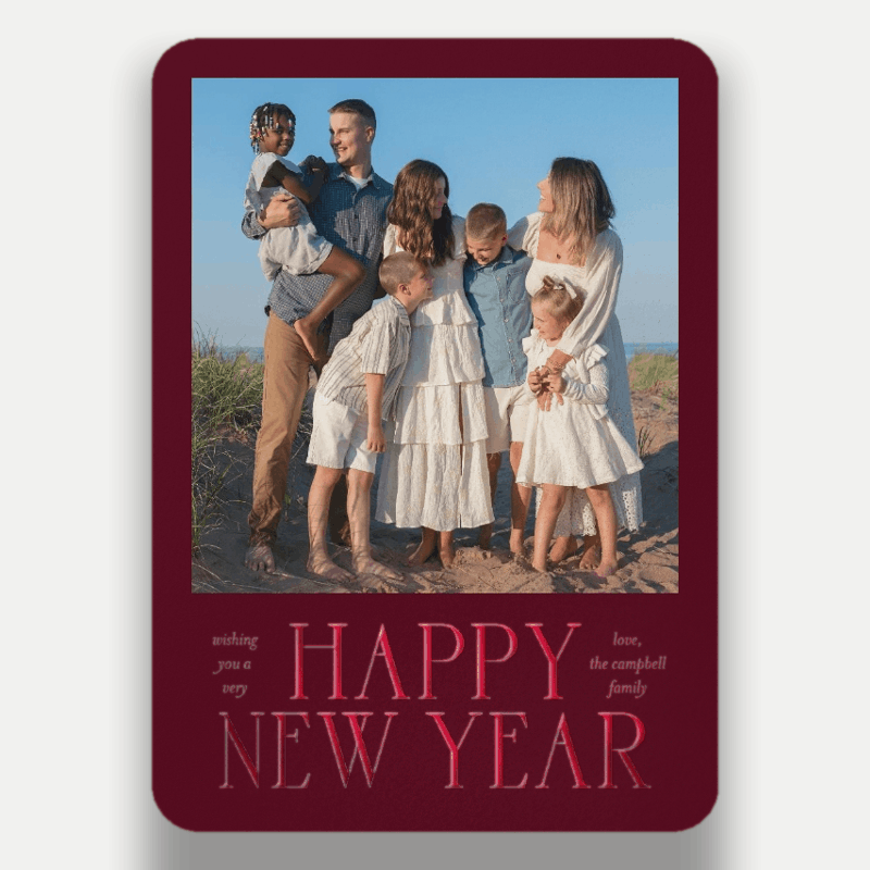 Bold Snapshot New Year's Card