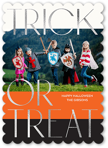 Stacked Treats 5x7 White  Halloween Card