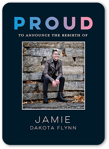 Simply Proud 5x7 Black  Pride Card