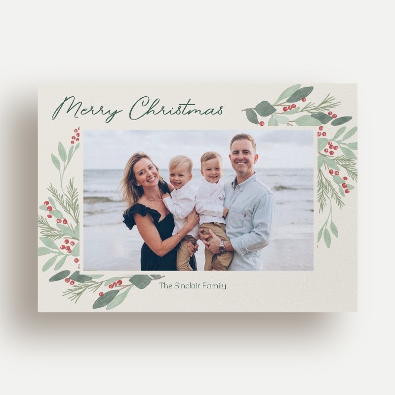 Berry Foliage Holiday Card