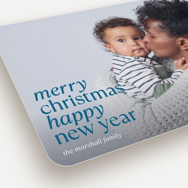 Overlay Script Holiday Card Overlay Script 5x7 Gray Holiday Card