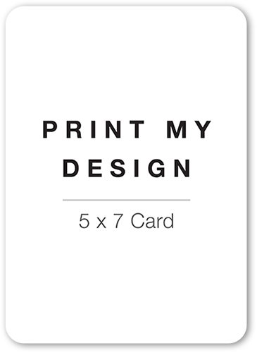 Print My Design 5x7 White  Christmas Card