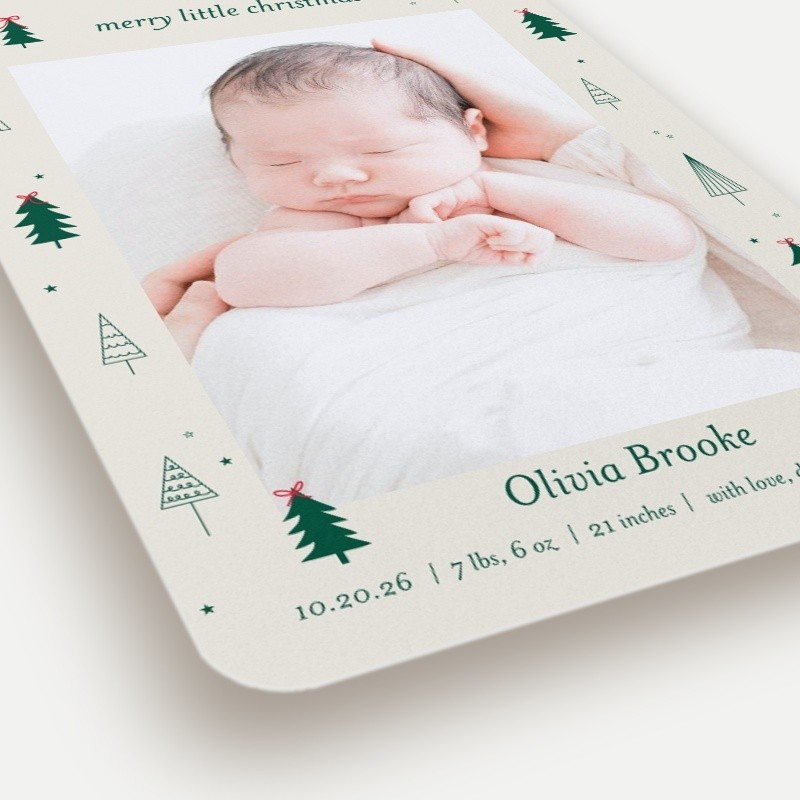 Whimsical Trees Birth Announcement