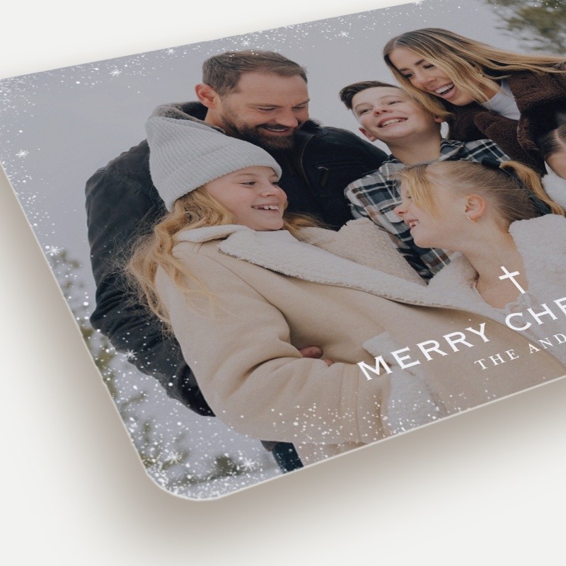 Faithful Flurry Religious Christmas Card