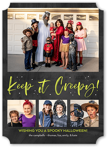 Keep Creepy 5x7 Gray  Halloween Card
