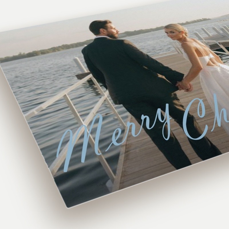 Oversized Script Holiday Card