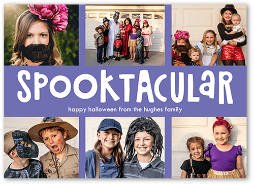 Delightful Spooktacular 5x7 Purple  Halloween Card