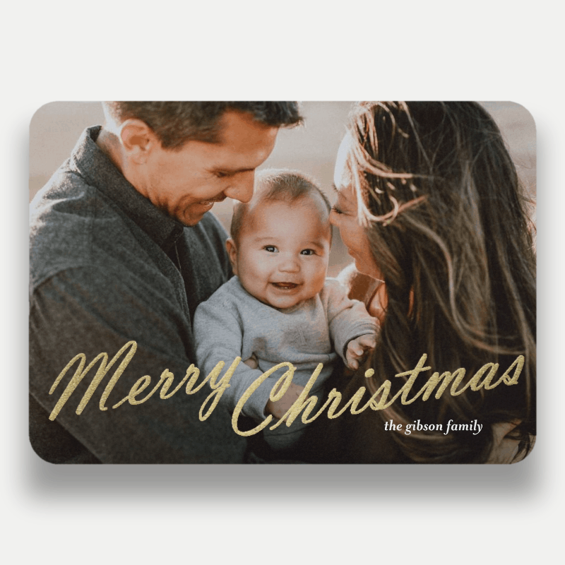 Glitz Script Holiday Card
