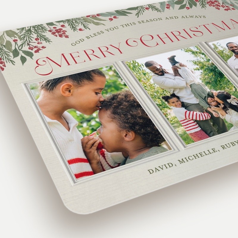 Botanical Arch Religious Christmas Card