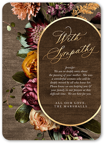 Loss Of A Dog Sympathy Card