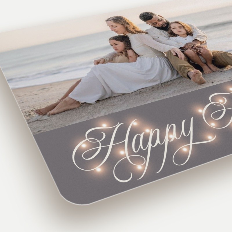 Lights Script Holiday Card