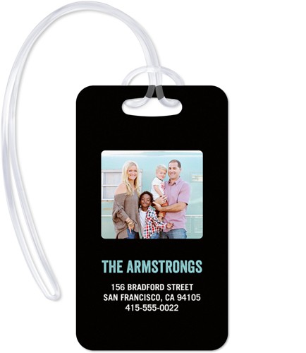 We Heart Travel 2x4 Black  Luggage Tag