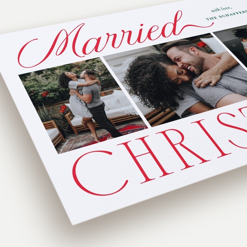 Newlywed Script Holiday Card