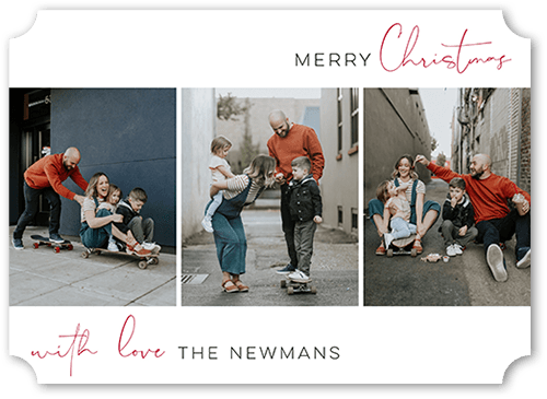 Casual Script 5x7 White  Holiday Card