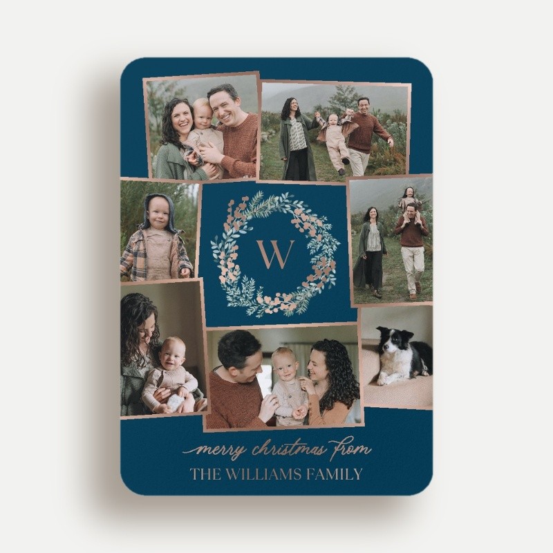 Wreath Monogram Holiday Card