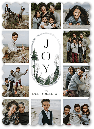 Mirth Collage 5x7 White  Holiday Card