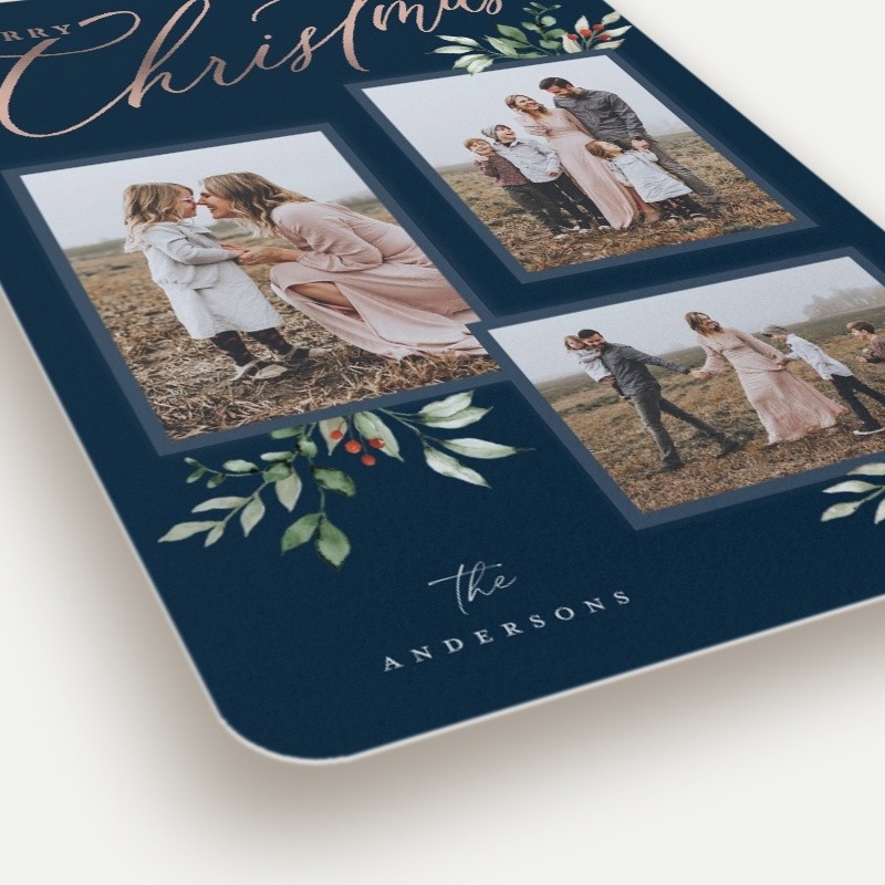 Script and Snapshots Holiday Card