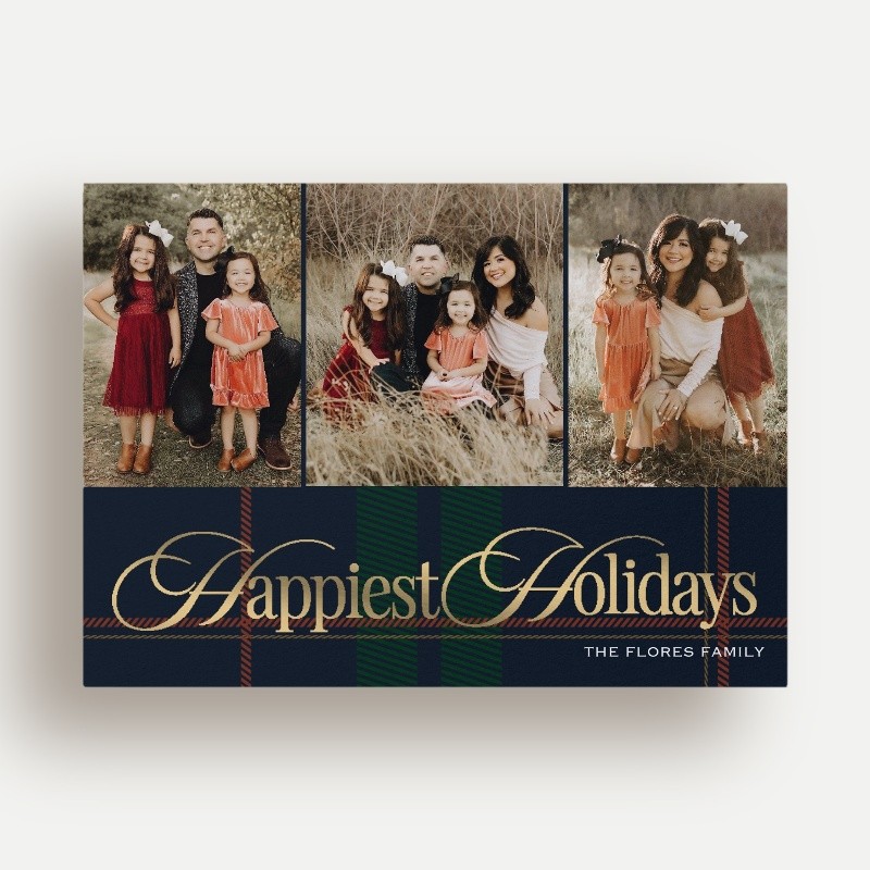 Preppy Plaid Holiday Card