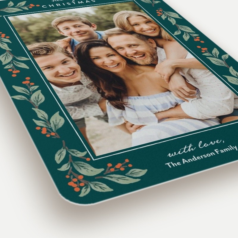 Botanical Border Holiday Card