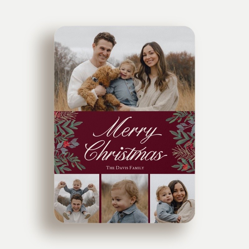 Script Banner Holiday Card