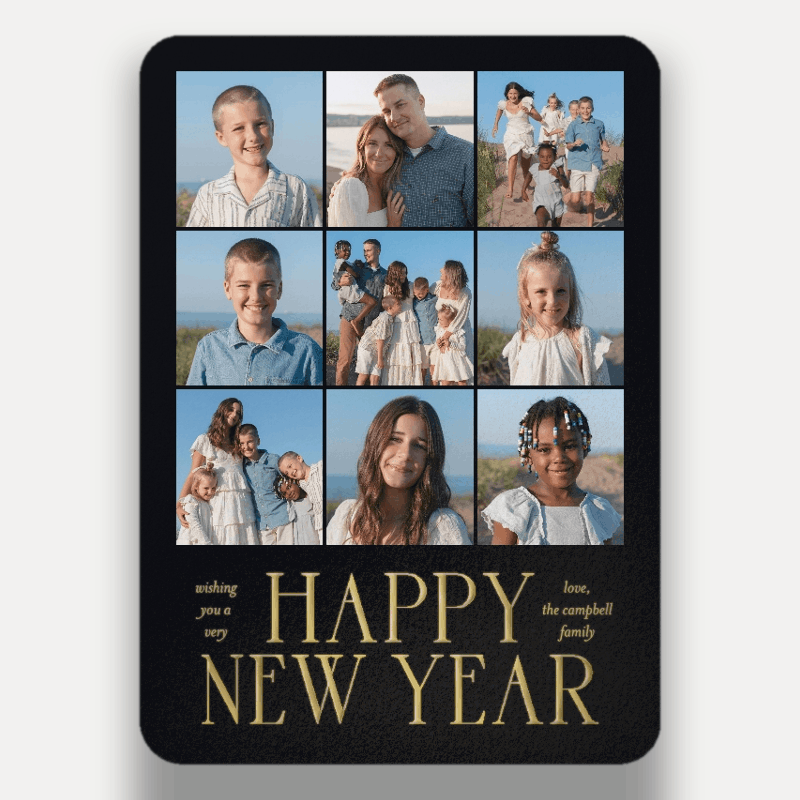 Bold Snapshot New Year's Card