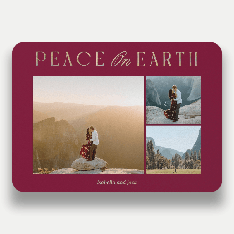 Luminous Peace Religious Christmas Card