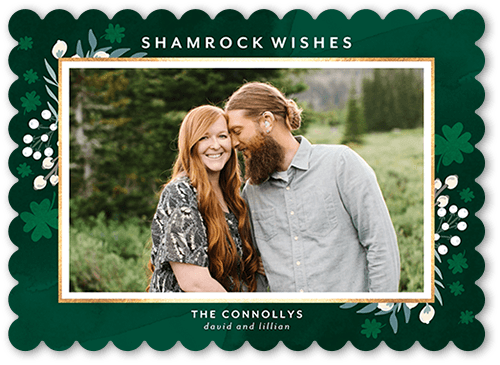 Clover Foliage 5x7 Green  St. Patrick's Day Card