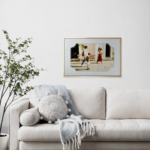 Unique Shape 20x30 Gray  Canvas Print