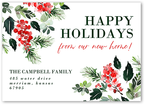 Holly Homecoming 5x7 White  Moving Announcement