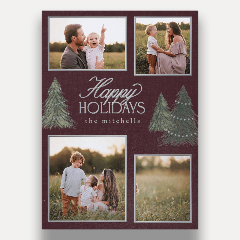 Elegant Pines Holiday Card