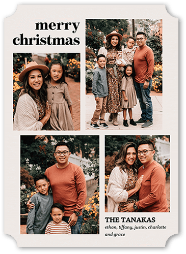 Many Modern Memories 5x7 Gray  Holiday Card