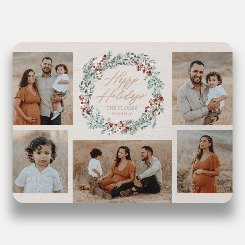 Berry Wreath Holiday Card