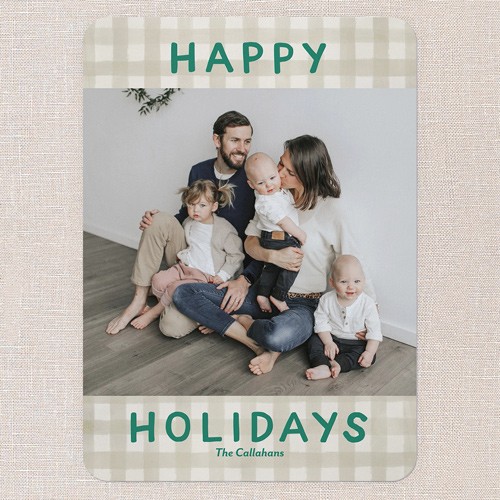 Unique Beige Holiday Card