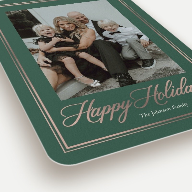 Script Border Holiday Card