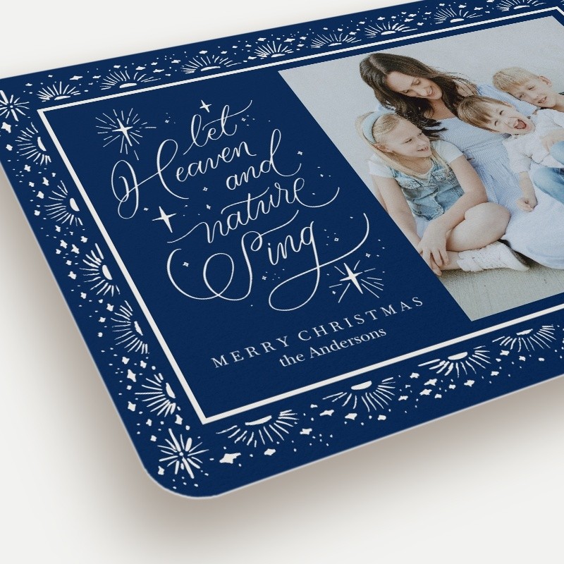 Celestial Carol Religious Christmas Card