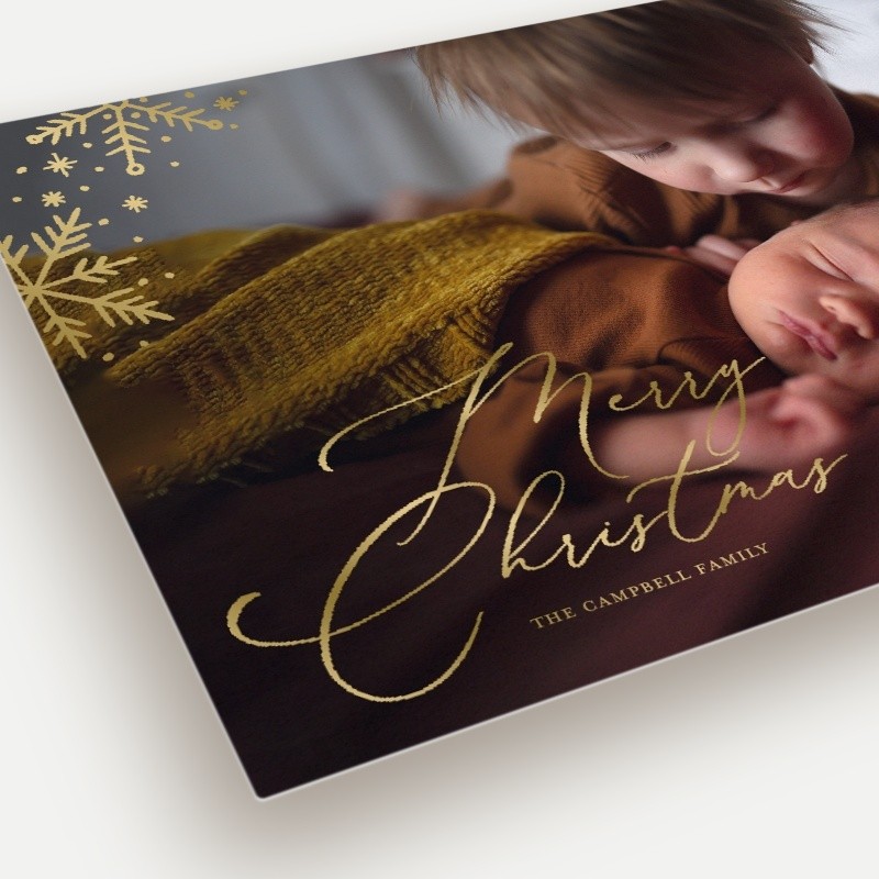 Delicate Flakes Holiday Card
