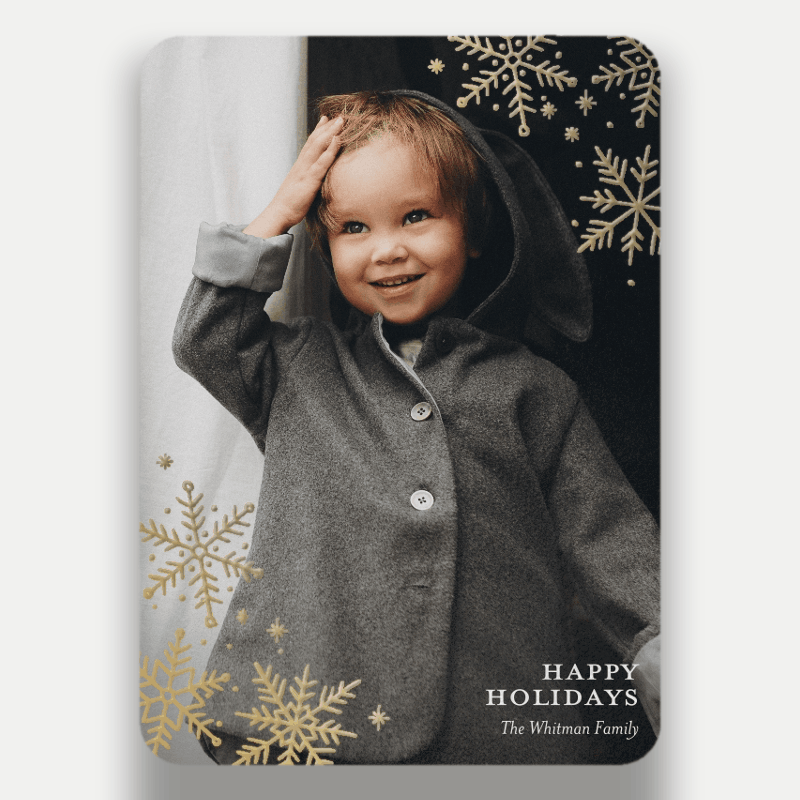 Corner Snowflakes Holiday Card
