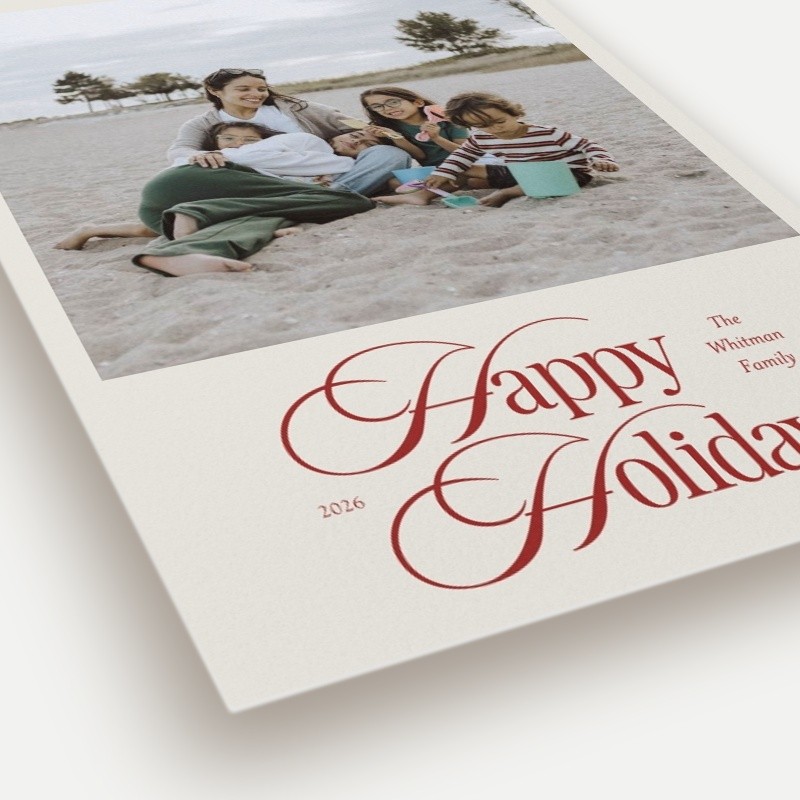 Stacked Script Holiday Card