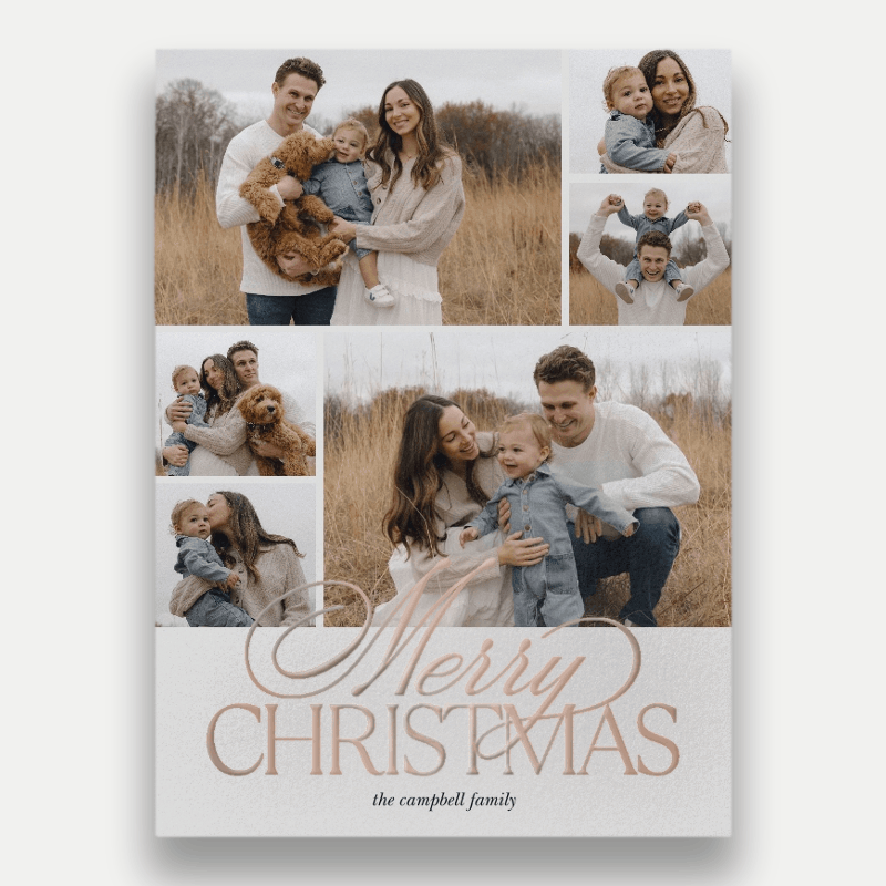 Elegant Trio Holiday Card