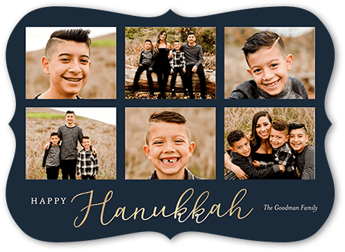 Gleeful Gallery 5x7 Blue  Holiday Card