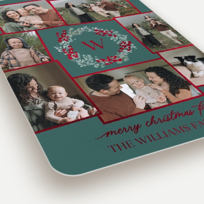 Wreath Monogram Holiday Card