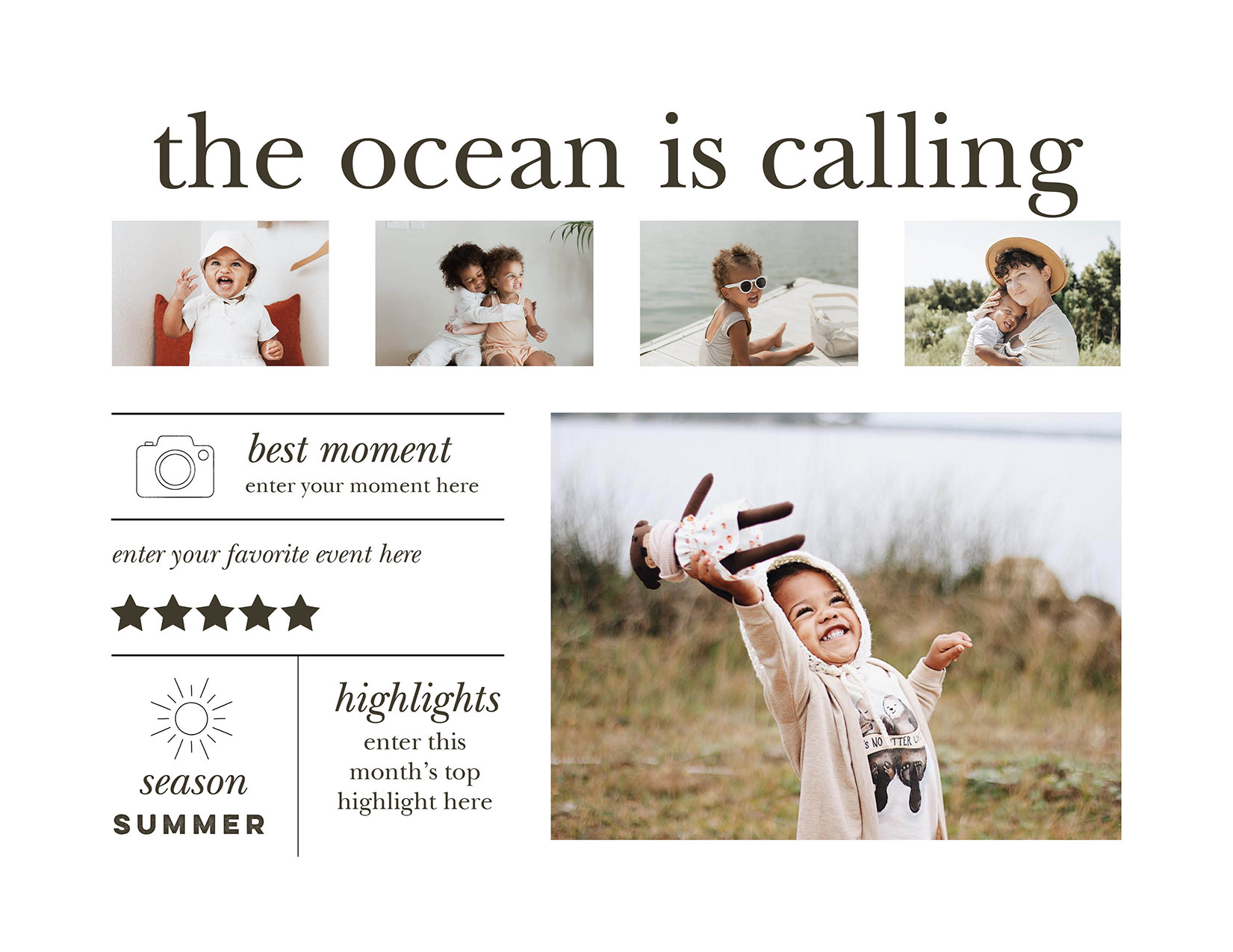 Modern Year In Review Gallery Calendar 8x11 undefined  Wall Calendar