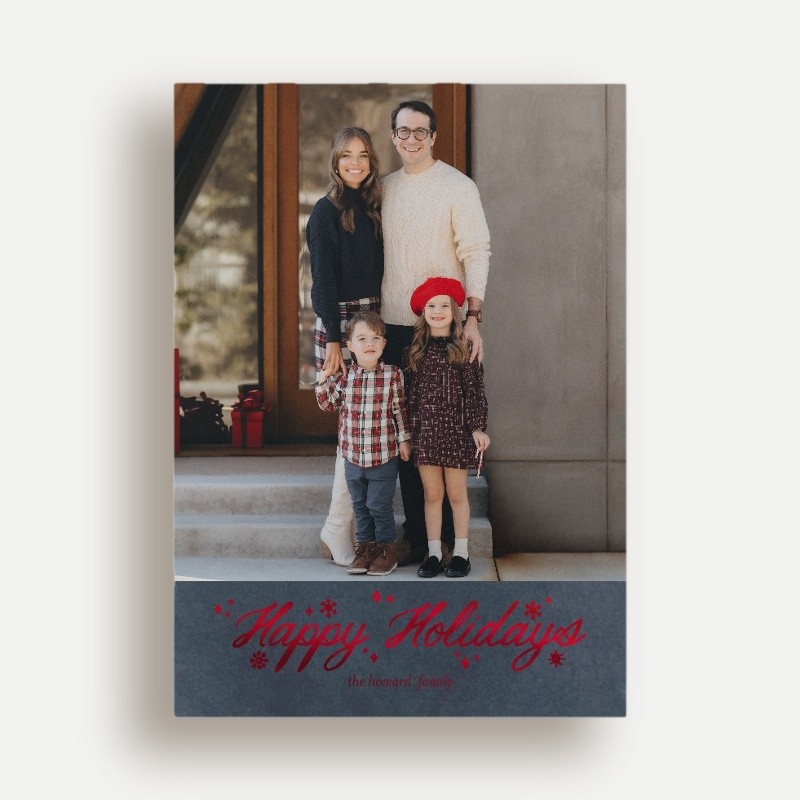 Snowflake Script Holiday Card